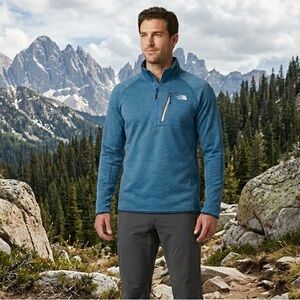 The North Face Men's Canyonlands 1/2 Zip Pullover - Blue - Size Small